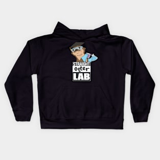 Cute Otter Graduation Lab Tech Kids Hoodie